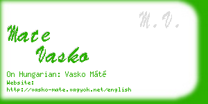 mate vasko business card