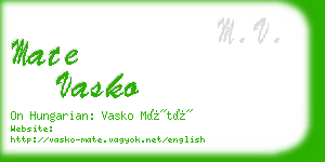 mate vasko business card